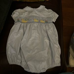 Easter bubble with smocked ducks